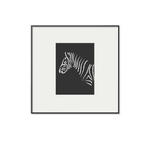 Minimalist Lines Zebra Modern Abstract Wall Art 12×12 in