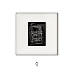 Black and White Modern Abstract Wall Art 12×12 in